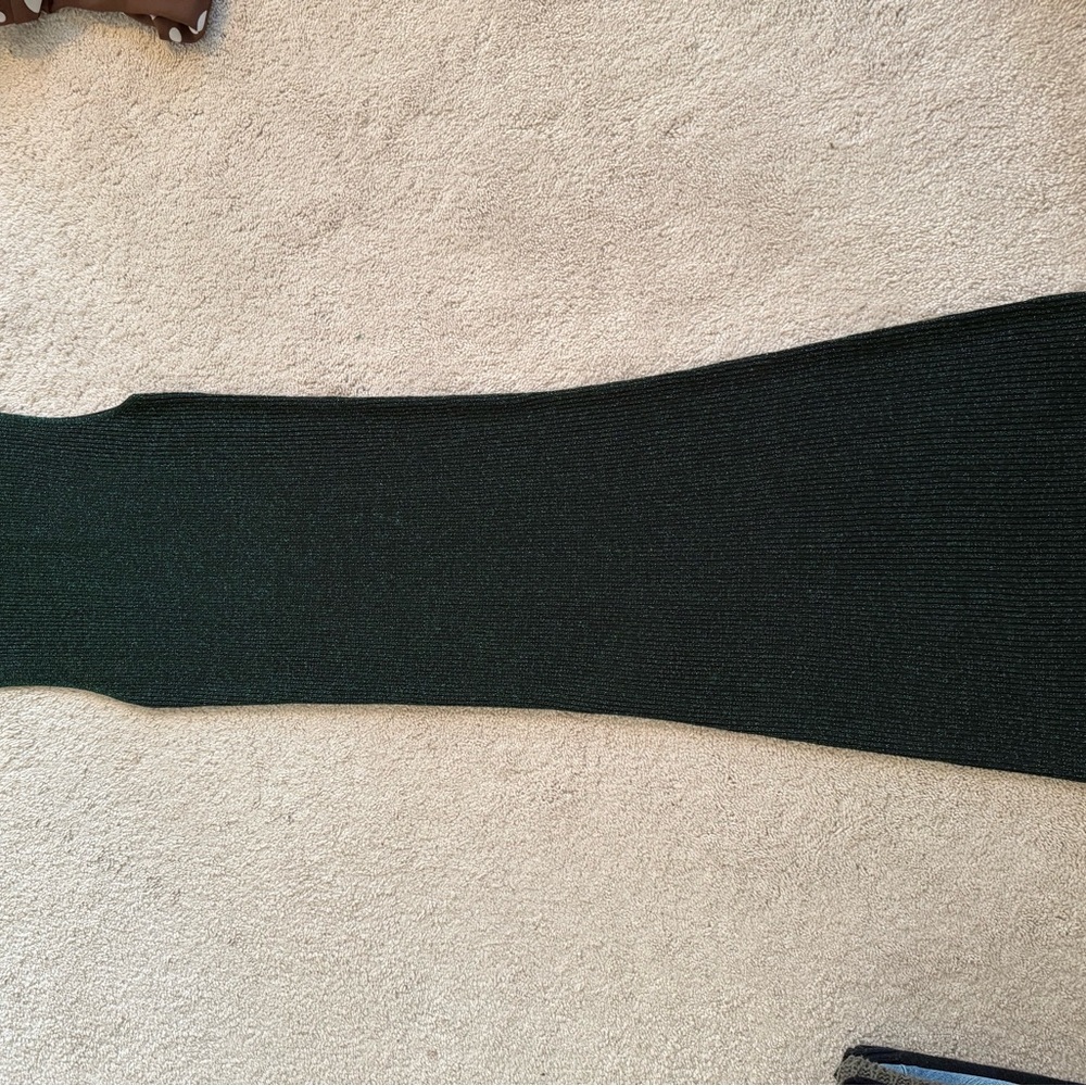 Elegant Dark Green Knit Dress